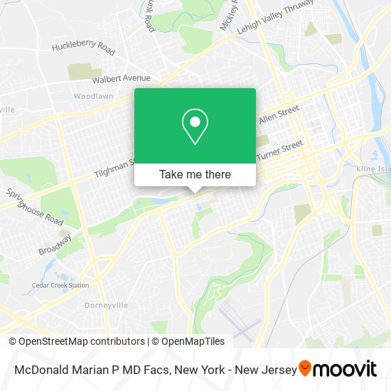 McDonald Marian P MD Facs map