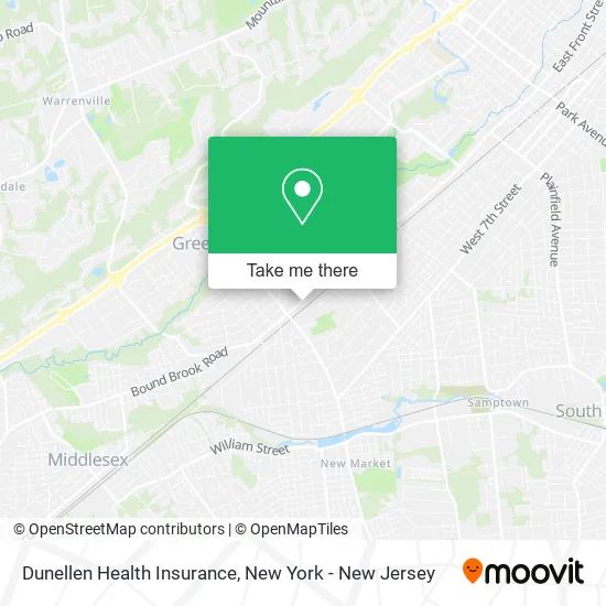 Dunellen Health Insurance map