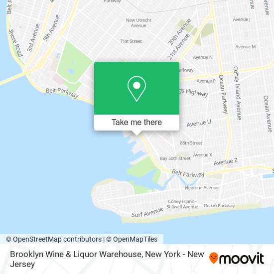 Mapa de Brooklyn Wine & Liquor Warehouse