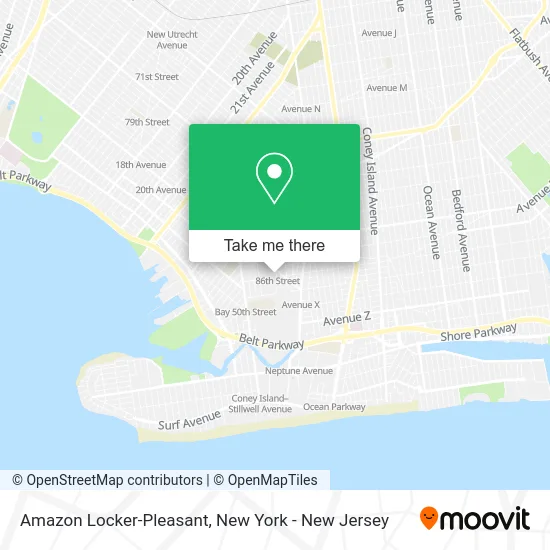 Amazon Locker-Pleasant map