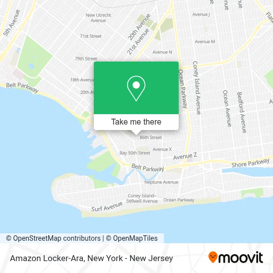 Amazon Locker-Ara map