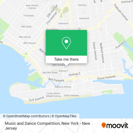 Music and Dance Competition map