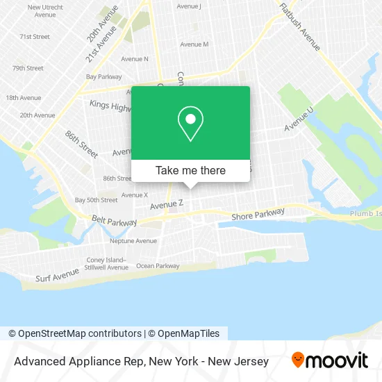 Mapa de Advanced Appliance Rep