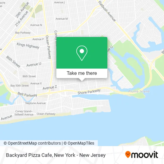 Backyard Pizza Cafe map