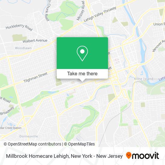 Millbrook Homecare Lehigh map