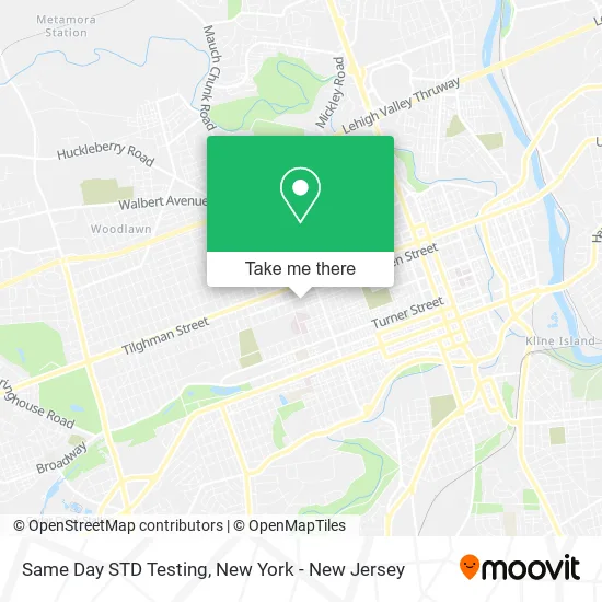 Same Day STD Testing map