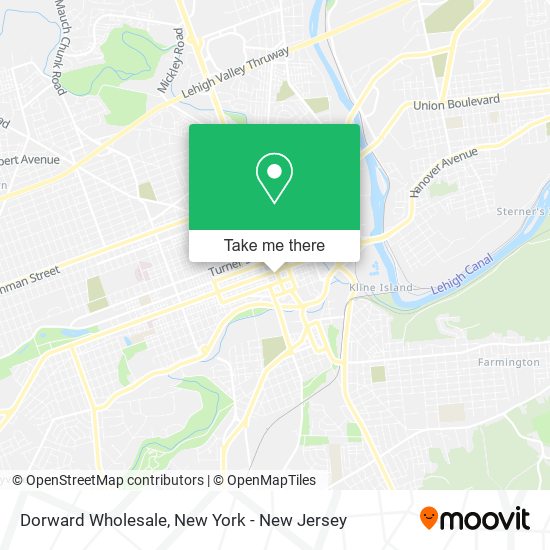 Dorward Wholesale map