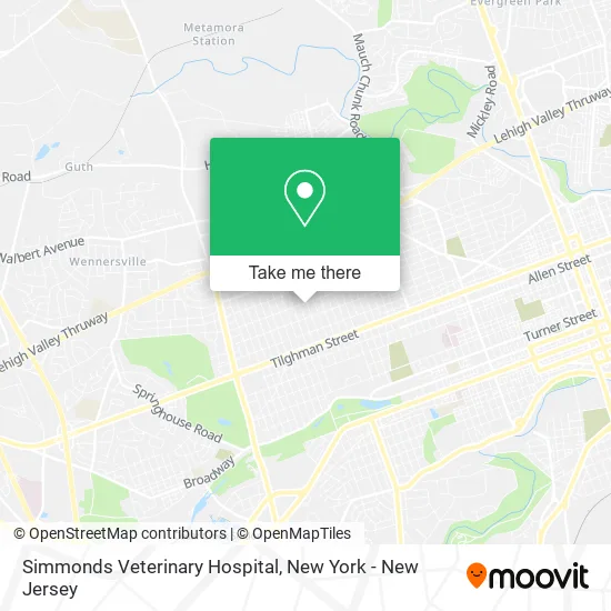 Simmonds Veterinary Hospital map