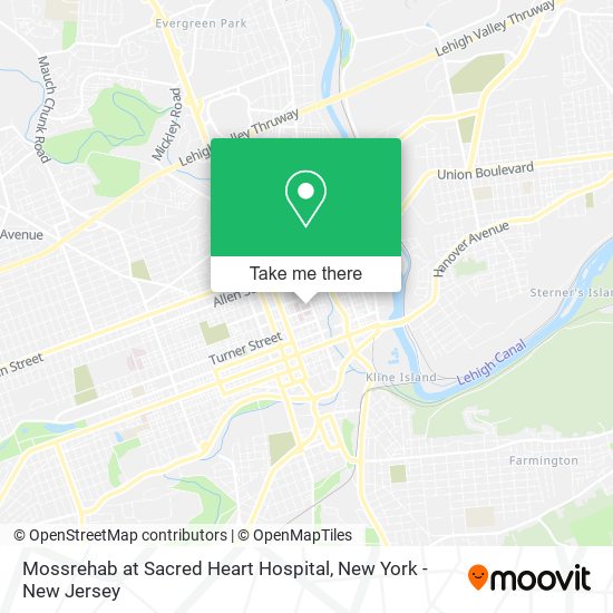 Mossrehab at Sacred Heart Hospital map