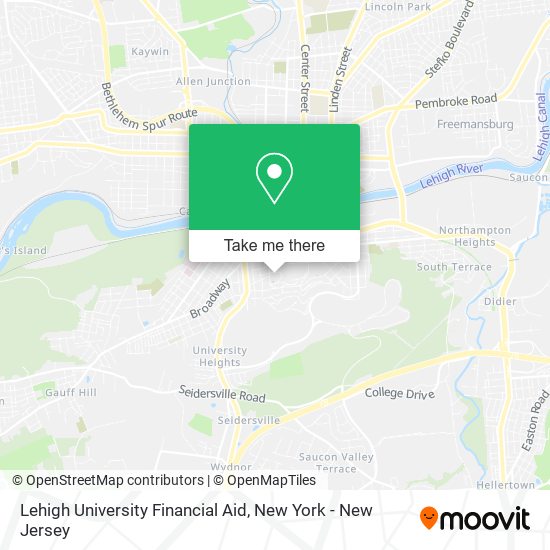 Mapa de Lehigh University Financial Aid