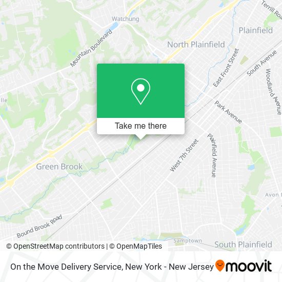 Mapa de On the Move Delivery Service