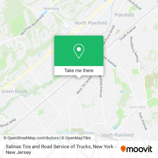 Mapa de Salinas Tire and Road Service of Trucks