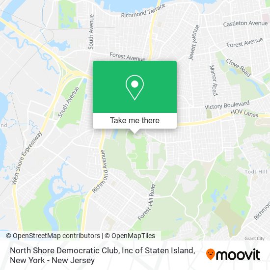 North Shore Democratic Club, Inc of Staten Island map