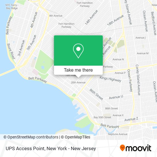 UPS Access Point map