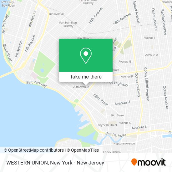 WESTERN UNION map