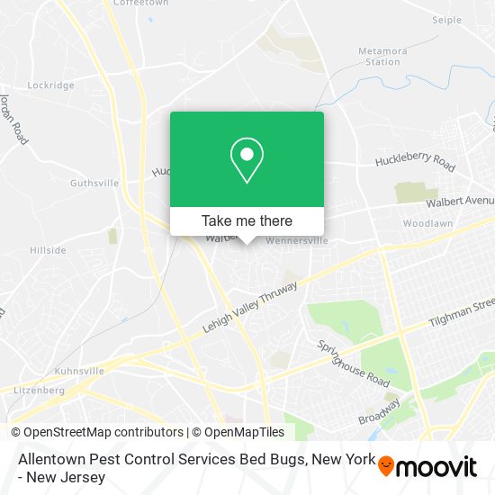 Mapa de Allentown Pest Control Services Bed Bugs