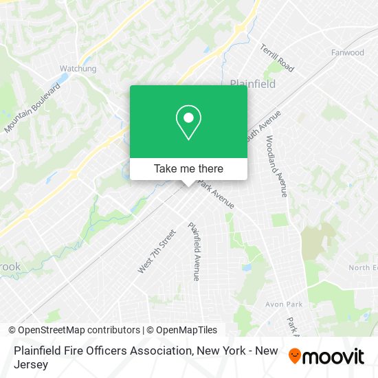 Mapa de Plainfield Fire Officers Association