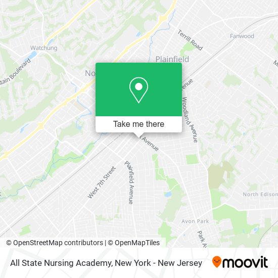 Mapa de All State Nursing Academy