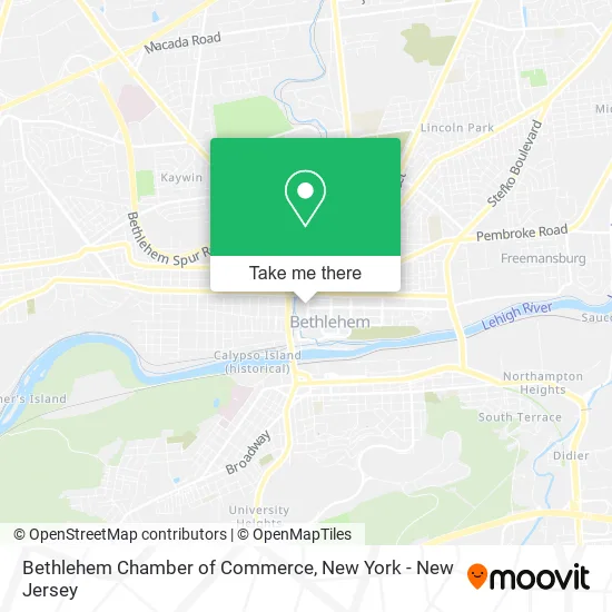 Bethlehem Chamber of Commerce map