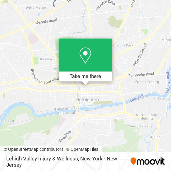 Lehigh Valley Injury & Wellness map