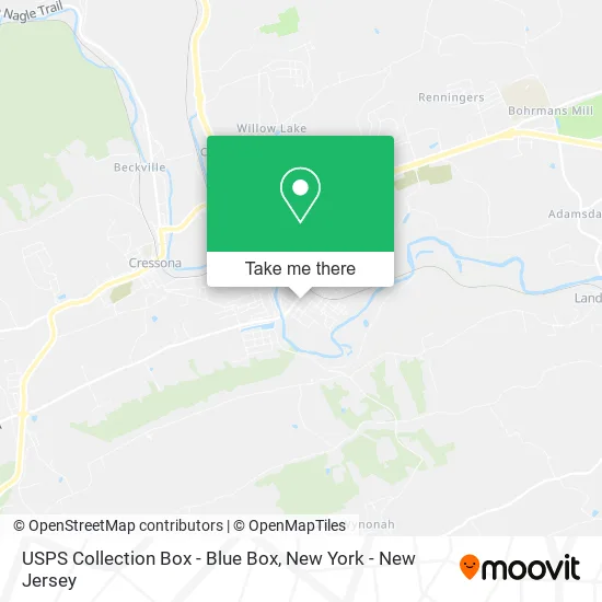 USPS Collection Box - Blue Box map