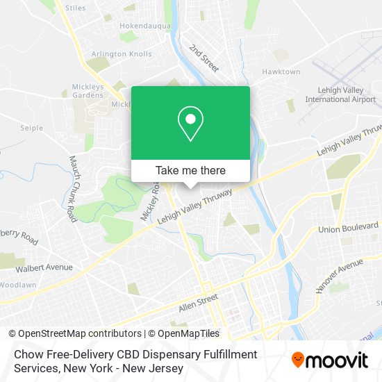 Mapa de Chow Free-Delivery CBD Dispensary Fulfillment Services