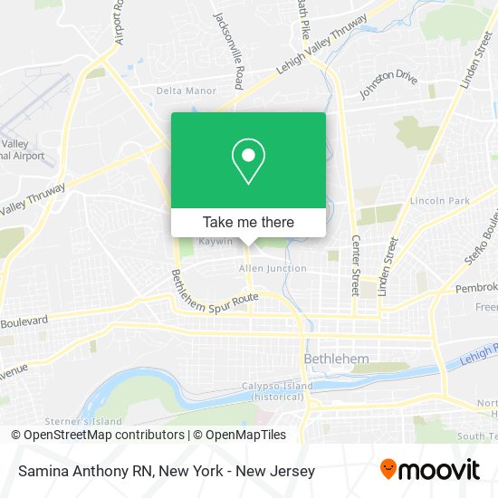Mapa de Samina Anthony RN