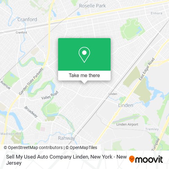 Mapa de Sell My Used Auto Company Linden