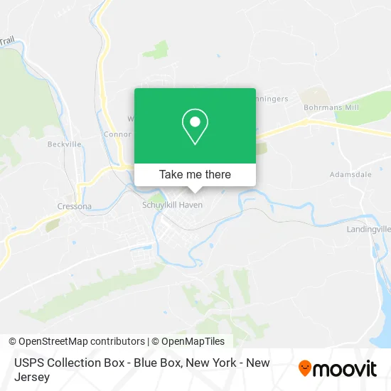 USPS Collection Box - Blue Box map