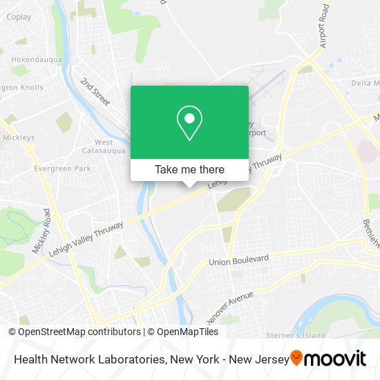 Mapa de Health Network Laboratories