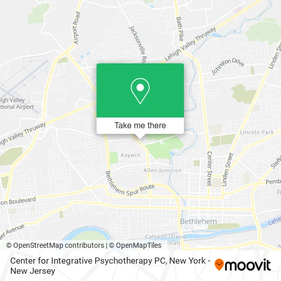 Center for Integrative Psychotherapy PC map