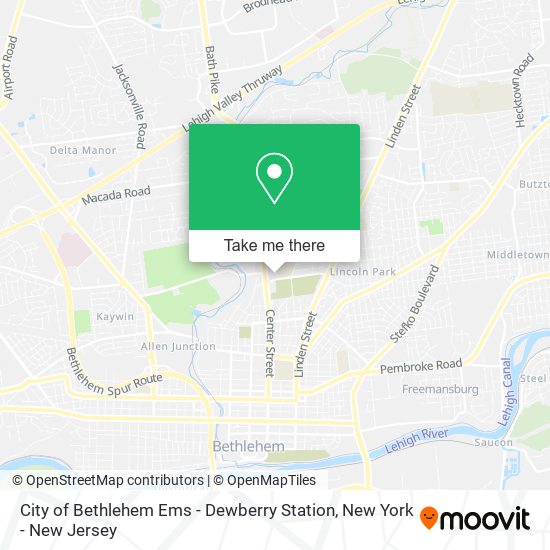 Mapa de City of Bethlehem Ems - Dewberry Station
