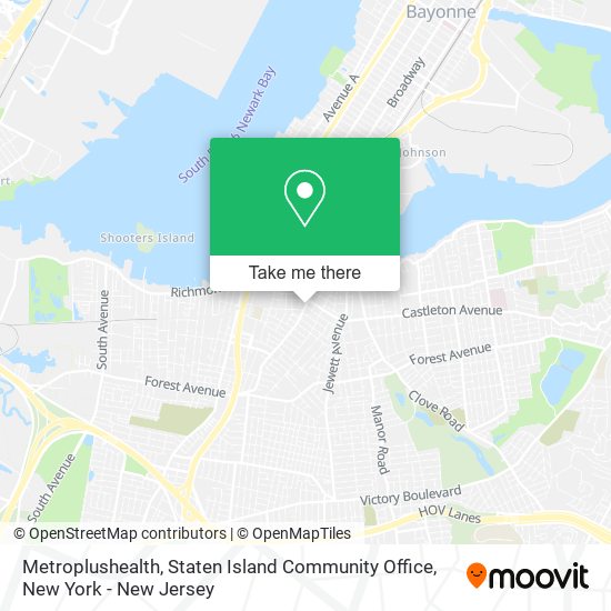 Metroplushealth, Staten Island Community Office map