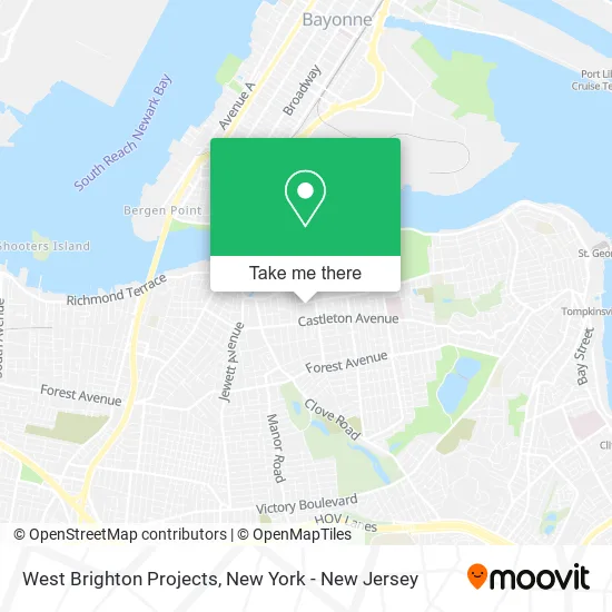 West Brighton Projects map