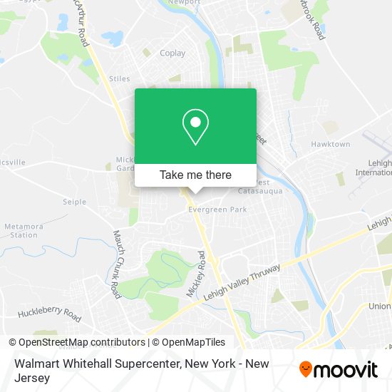 Mapa de Walmart Whitehall Supercenter