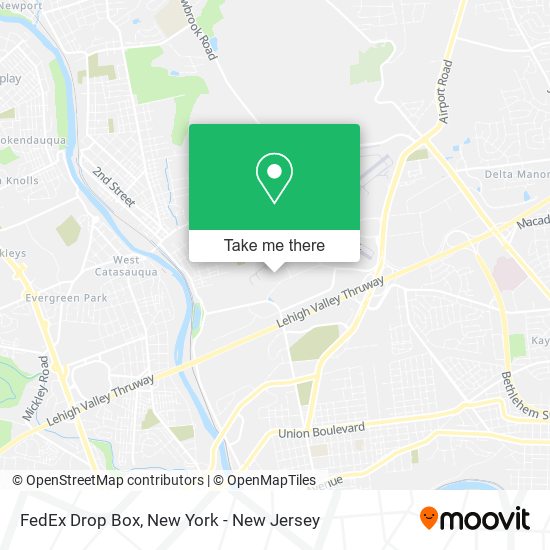 FedEx Drop Box map