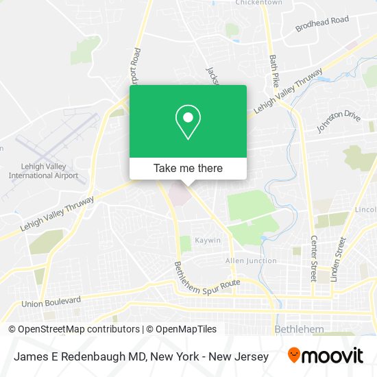 James E Redenbaugh MD map