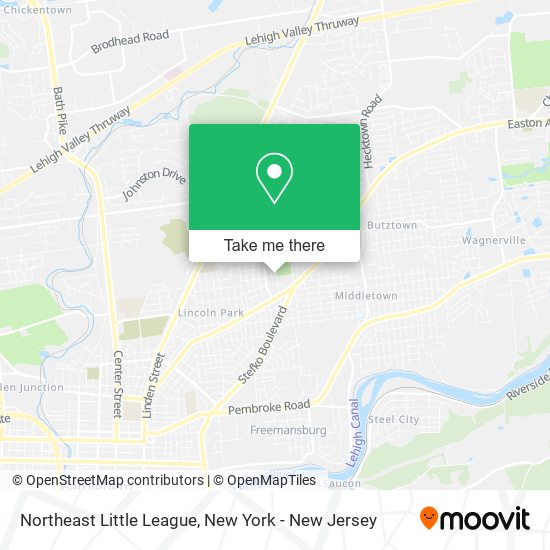 Northeast Little League map