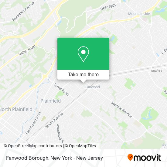 ¿Cómo llegar a Fanwood Borough en Fanwood, Nj en Autobús o Tren?