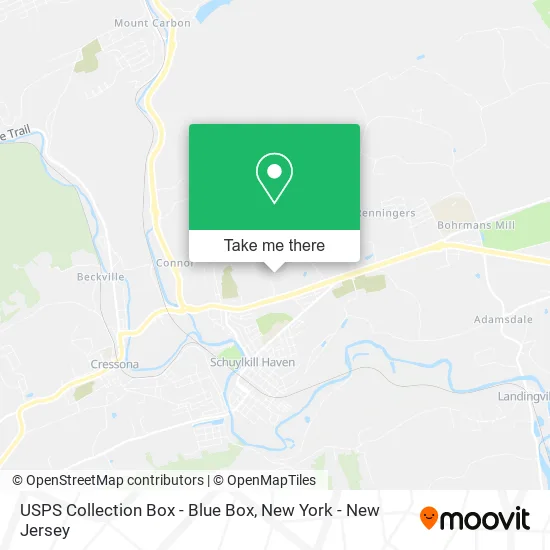 USPS Collection Box - Blue Box map