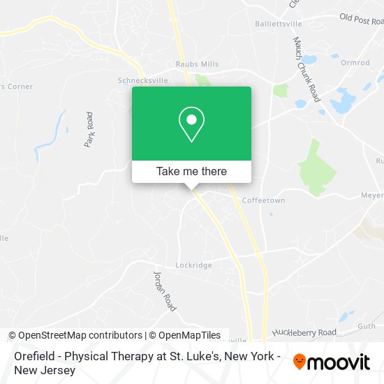 Orefield - Physical Therapy at St. Luke's map
