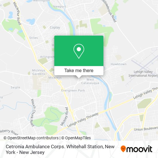 Cetronia Ambulance Corps. Whitehall Station map