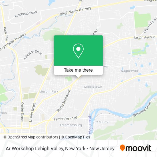 Ar Workshop Lehigh Valley map