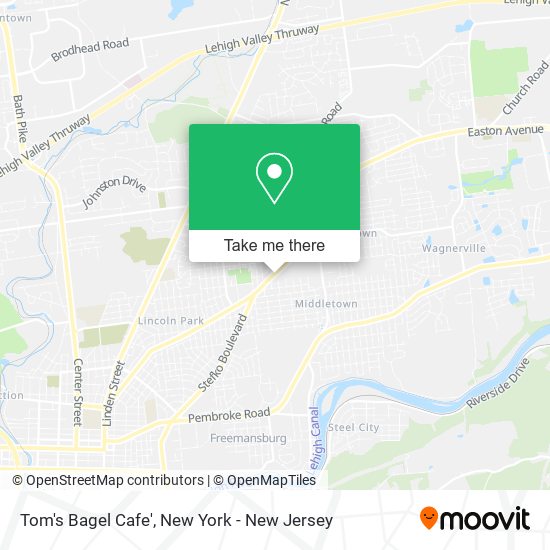 Tom's Bagel Cafe' map