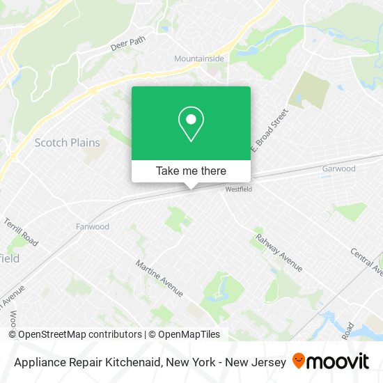 Appliance Repair Kitchenaid map