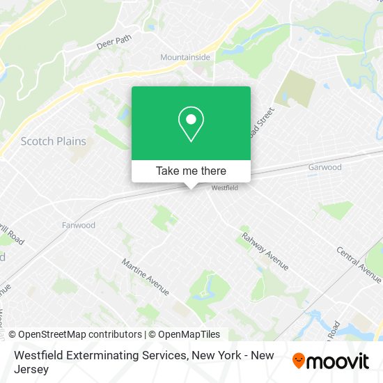 Mapa de Westfield Exterminating Services