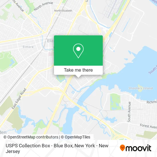 USPS Collection Box - Blue Box map