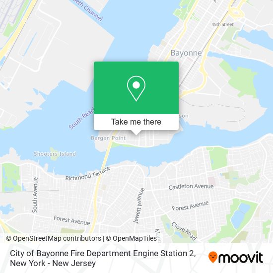 City of Bayonne Fire Department Engine Station 2 map