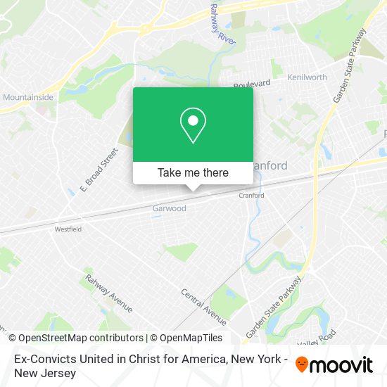 Ex-Convicts United in Christ for America map