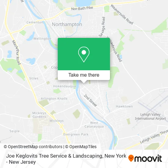 Joe Keglovits Tree Service & Landscaping map